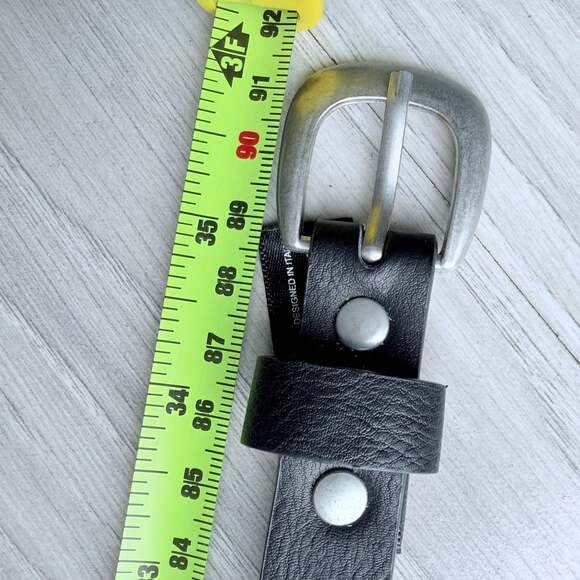 Brandy Melville Black Star Studded Belt Silver Hardware Y2K One Size - Picture 7 of 9